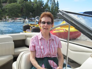 Sue is ready for her boat tour!