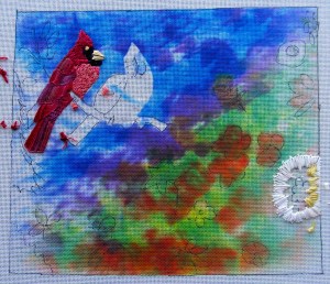 First Day Progress on Cardinals in the Garden