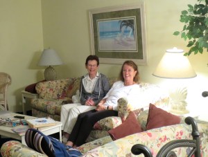 Sue and Carol enjoying some quality retreat time!