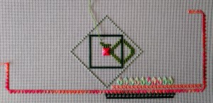 I think I just liked the look of all the colors in Tudor Garden.  It is a delight to stitch, fairly easy, but with wonderful colors and threads!