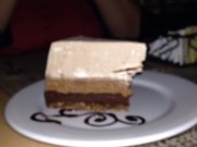 Triple chocolate mousse cake